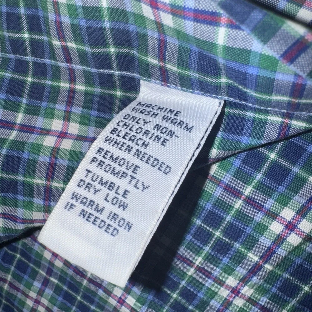 Polo Ralph Lauren Oxford Multicolor Plaid Blue Pony Cotton Button Down Shirt S/P